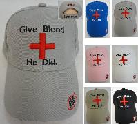 GIVE BLOOD. HE DID. Ball Cap